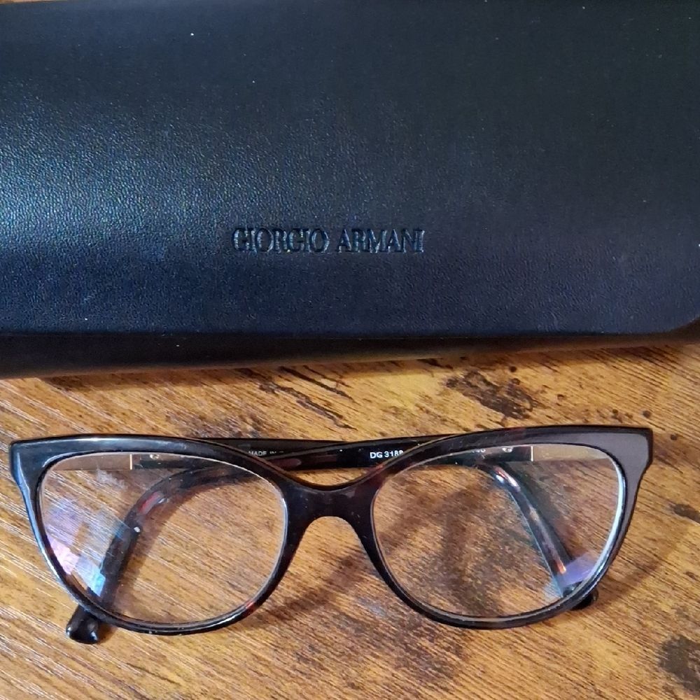 Dolce & Gabbana Glossy Black Cat-Eye Glasses